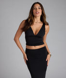 Serenade Me V-Neck Crop Top