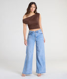 From bold to effortless, the Flirty Style One Shoulder Crop Top lets you define your vibe with brown tops that speak your style.
