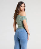 From bold to effortless, the Flirty Style One Shoulder Crop Top lets you define your vibe with sage green tops that speak your style.