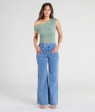 From bold to effortless, the Flirty Style One Shoulder Crop Top lets you define your vibe with sage green tops that speak your style.