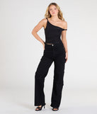 From bold to effortless, the Iconic Chic One-Shoulder Crop Top lets you define your vibe with black tops that speak your style.