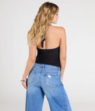 From bold to effortless, the Routinely Cute Halter Knot Crop Top lets you define your vibe with black tops that speak your style.