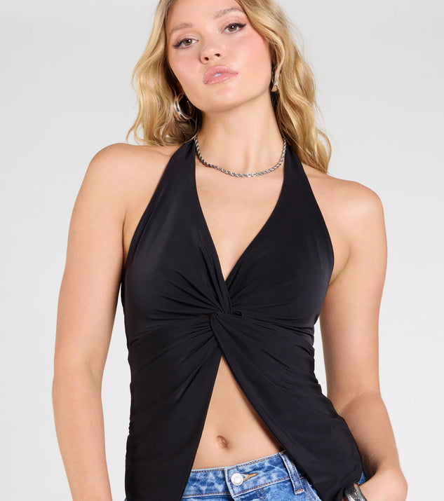 Routinely Cute Halter Knot Crop Top | Windsor Routinely Cute Halter Knot Crop Top | Windsor
