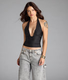 Major Vibe Plunge Halter Top