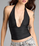 Major Vibe Plunge Halter Top
