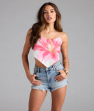 Get Your Flirt On Floral Open Back Crop Top
