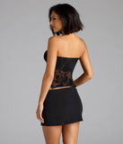 With its midriff cut and trend-forward fit, the Sultry Sheer Strapless Floral Crop Top is a black crop top made to pair with skirts, denim, or whatever vibe you're feeling this season.