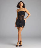 With its midriff cut and trend-forward fit, the Sultry Sheer Strapless Floral Crop Top is a black crop top made to pair with skirts, denim, or whatever vibe you're feeling this season.
