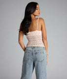 Sweet Talk Bow Lace Cami Top