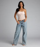 Sweet Talk Bow Lace Cami Top