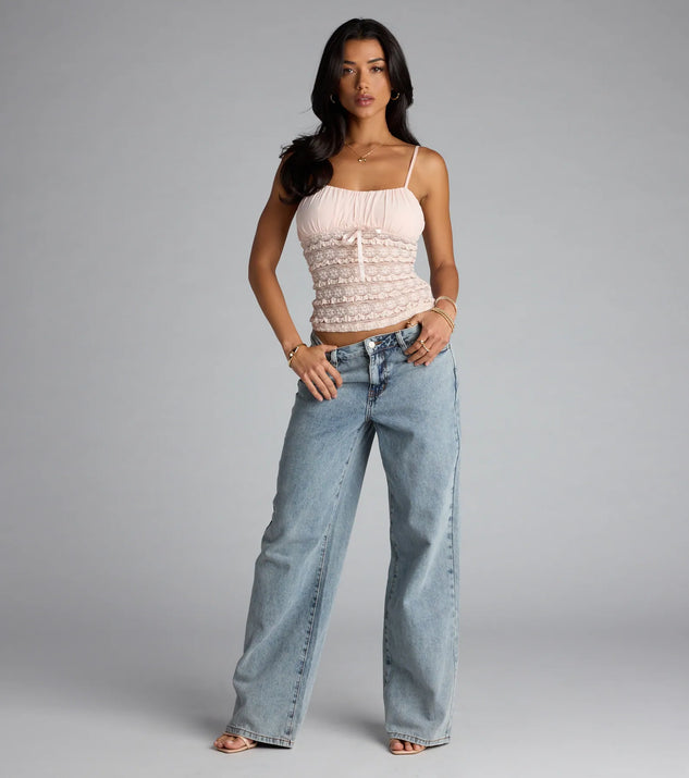 Sweet Talk Bow Lace Cami Top | Windsor