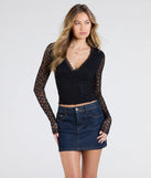 From bold to effortless, the Tempting Allure Long Sleeve Lace Crop Top lets you define your vibe with black tops that speak your style.