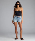 The Sunny Day Bestie Crop Tube Top in black brings edge and energy to your vibe, ready to elevate any festival look or concert outfit.