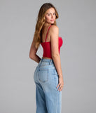 Add a summer refresh to your look with the Total Bombshell Lace Corset Top, a trendy top in red made for easy styling for any vibe.