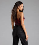 So Fly Abstract Slit Crop Top