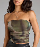Elevated Effect Abstract Tube Top
