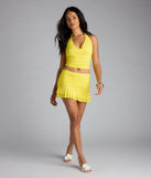 Sunny Oasis Halter Crop Top