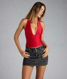 Major Vibe Plunge Halter Top