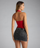 Major Vibe Plunge Halter Top