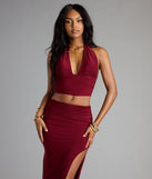 Go With The Vibe Halter Crop Top