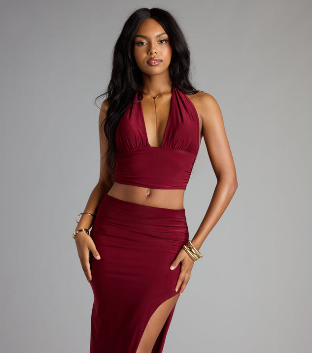 Go With The Vibe Halter Crop Top | Windsor