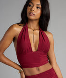 Go With The Vibe Halter Crop Top