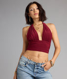 Go With The Vibe Halter Crop Top