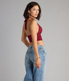 Go With The Vibe Halter Crop Top