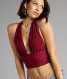 Go With The Vibe Halter Crop Top