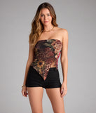 Wild Vibe Leopard Floral Print Tube Top