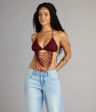 Festival Headliner Beaded Triangle Bralette