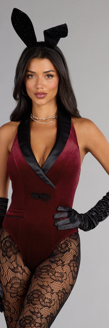 Trendy women’s tops, like the Velvet After Dark Bunny Bodysuit, bring effortless style for fall layering, lounging, or going out.