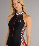 Racer Babe Lace-Up Bodysuit
