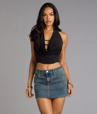 Weekend Crush Cowl Neck Crop Top