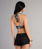 Extra Edition Newspaper Print Halter Top