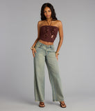Afterglow Sequin Halter Crop Top