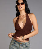 Twist The Night Halter Crop Top