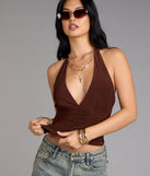Twist The Night Halter Crop Top