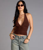 Twist The Night Halter Crop Top