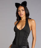 Trendy women’s tops, like the Hot Streak Lace Up Corset Top, bring effortless style for fall layering, lounging, or going out.