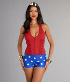Hot Streak Lace Up Corset Top