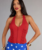 Hot Streak Lace Up Corset Top
