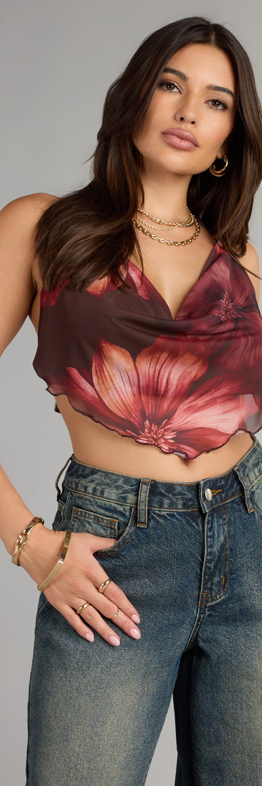 Complete your look with the Flirty Vibes Floral Halter Crop Top, a trendy top that’s ready to pair with anything in your fall rotation.