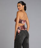 Floral Cutie Mesh Asymmetrical Top