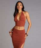 Go With The Vibe Halter Crop Top
