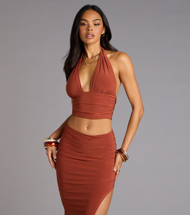 Go With The Vibe Halter Crop Top