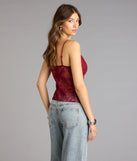 Trendy women’s tops, like the Delicate Dreams Lace Trim Floral Slit Crop Top, bring effortless style for fall layering, lounging, or going out.