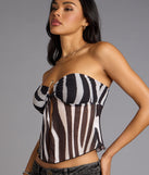 Wildly Flirty Zebra Print Tube Top