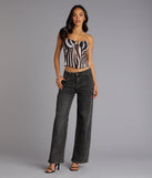 Wildly Flirty Zebra Print Tube Top