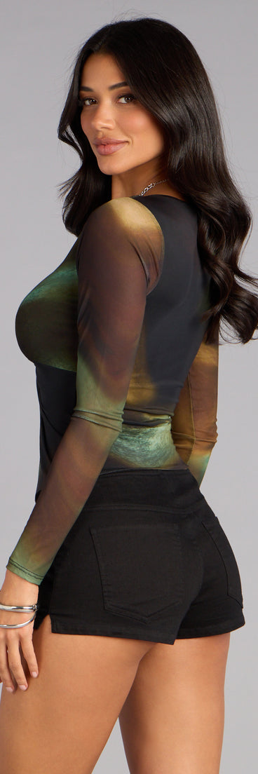 Night Mirage Twist Front Top